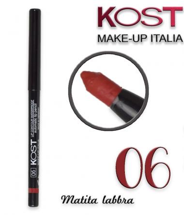 Matita labbra automatica lip contour waterproof kost 06