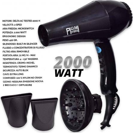 Phon hybrid nylon professionale 2000w + diffusore illusione