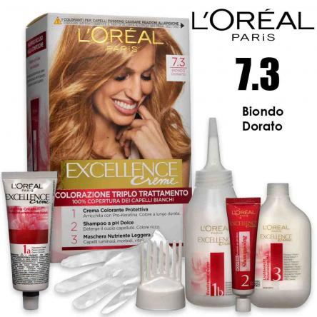 L'oreal colorazione triplo trattamento excellence n° 7,3