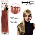 Hc milano extension 3 clip no remy largh.14-16cm lungh.50cm col.135 rosso vivo 7,660