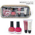 Magic studio colorful nails + lips