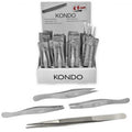 Kondo pinzette ciglia in acciaio temperato soft touch