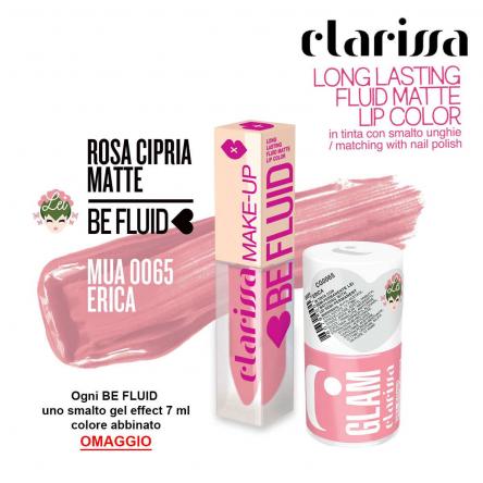 Be fluid lip color rosa cipria matte erica