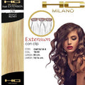 Hc milano extension 3 clip remy largh.14-16cm lungh.50cm col.18/22 mesciati rinforzatore schiaritura/biondo cenere platino 12/12a