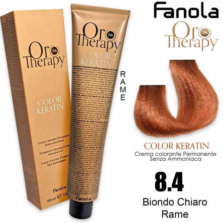 Fanola oro therapy color keratin 100 ml 8.4