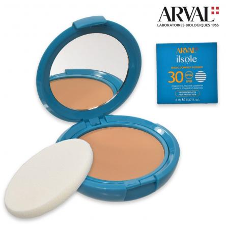 ARVAL IL SOLE - Magic compact Powder SPF30 n.01 - beige ambrato fondotinta polvere compatta tr 8ml