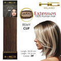 Hc milano capelli naturali 3 clip 1 striscia remy largh.14-16cm lungh.55cm col.3