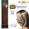 Hc milano capelli naturali 3 clip 1 striscia remy largh.14-16cm lungh.55cm col.4
