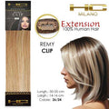 Hc milano capelli naturali 3 clip 1 striscia remy largh.14-16cm lungh.55cm col.26/24
