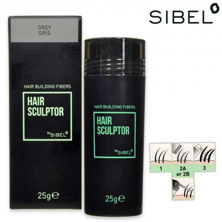 Sibel hair building fibres grey 25gr
