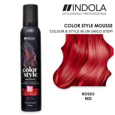 Indola color style mousse 200 ml rosso