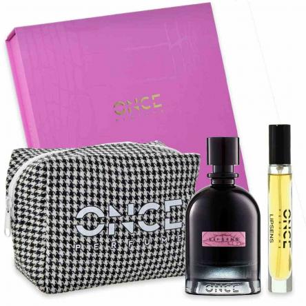 Once coffret once perfume-lipsense edpi 100ml + travel 10ml + pochette