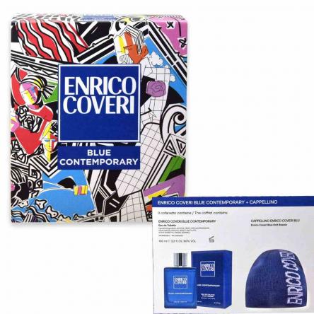 Coveri coffret blue contemporary edt 100 ml + cappello lana