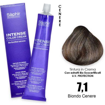 Saphir intense color cream - 7.1 biondo cenere