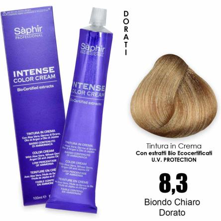 Saphir intense color cream - 8.3 biondo chiaro dorato