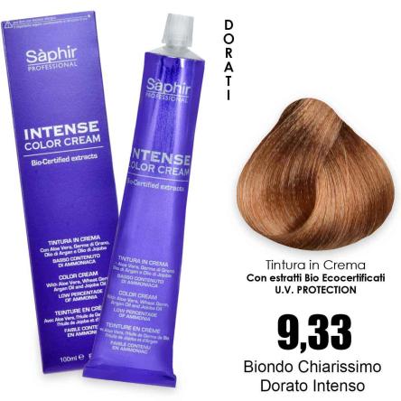 Saphir intense color cream - 9.33 biondo chiarissimo intenso