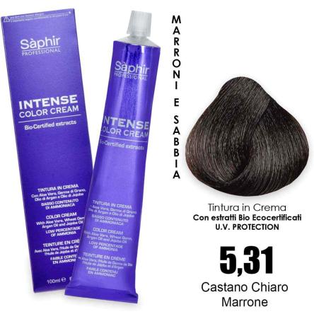 Saphir intense color cream - 5.31 castano chiaro marrone
