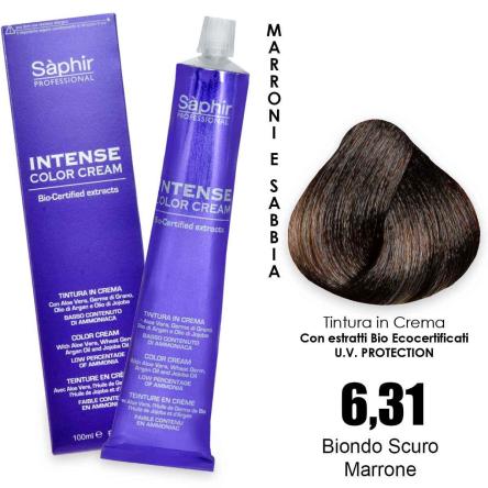 Saphir intense color cream - 6.31 biondo scuro marrone