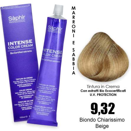 Saphir intense color cream - 9.32 biondo chiarissimo beige
