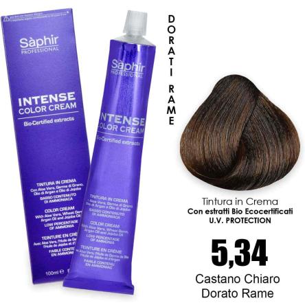 Saphir intense color cream - 5.34 castano chiaro dorato rame