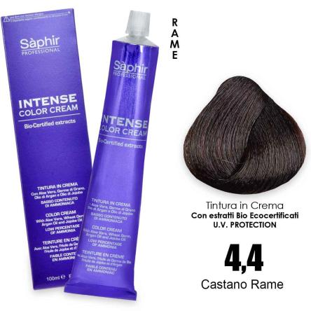 Saphir intense color cream - 4.4 castano rame