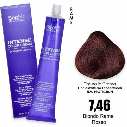 Saphir intense color cream - 7.46 biondo rame rosso