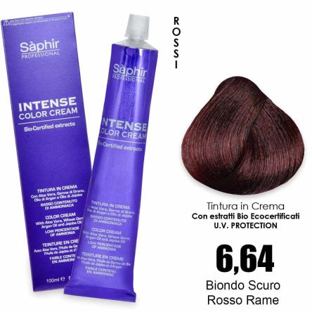 Saphir intense color cream - 6.64 biondo scuro rosso rame