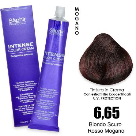 Saphir intense color cream - 6.65 biondo scuro rosso mogano