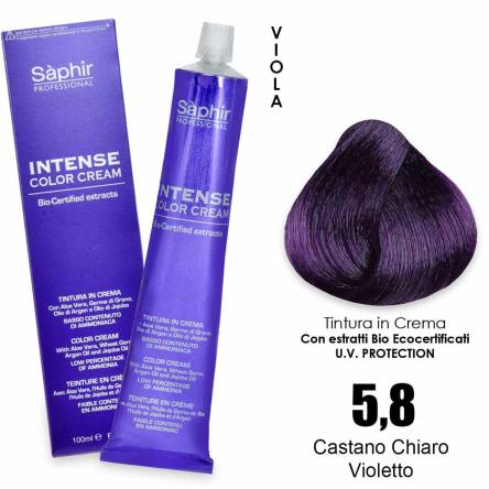 Saphir intense color cream - 5.8 castano chiaro violetto