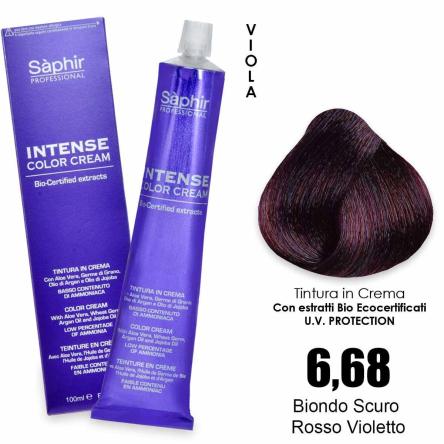 Saphir intense color cream - 6.68 biondo scuro rosso violetto
