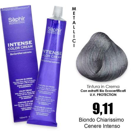 Saphir intense color cream - 9.11 biondo chiarissimo cenere intenso