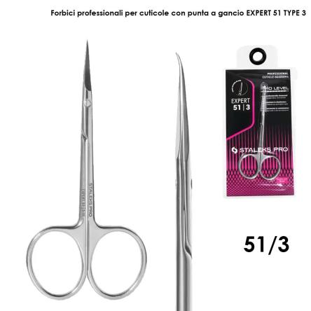 Staleks forbici professionali per cuticole con uncino EXPERT 51 MISURA 3