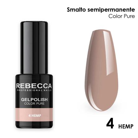 Rebecca gel polish soak off color pure 5 ml smalto semipermanente n.4