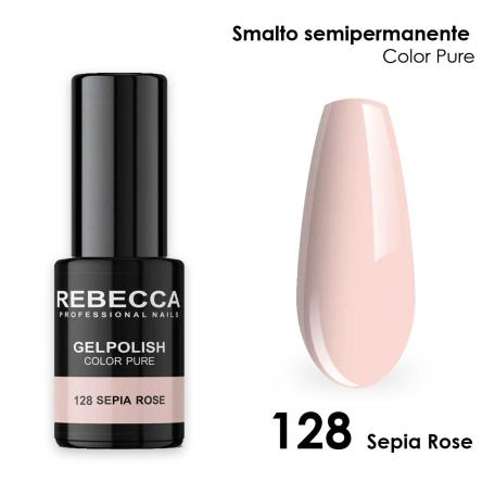 Rebecca gel polish soak off color pure 5 ml smalto semipermanente n.128