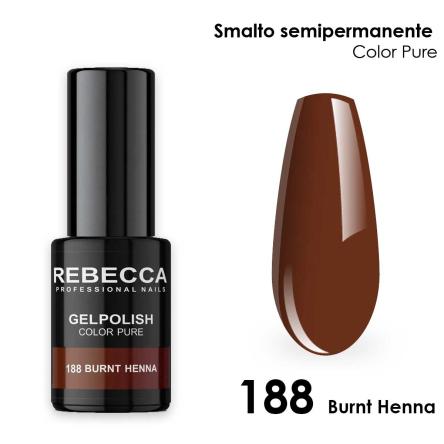 Rebecca gel polish soak off color pure 5 ml smalto semipermanente n.188