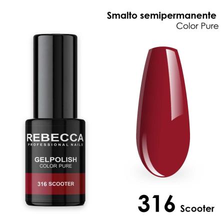 Rebecca gel polish soak off color pure 5 ml smalto semipermanente n.316