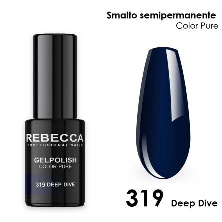 Rebecca gel polish soak off color pure 5 ml smalto semipermanente n.319