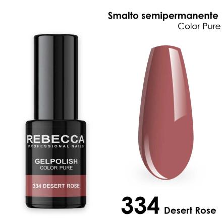 Rebecca gel polish soak off color pure 5 ml smalto semipermanente n.334