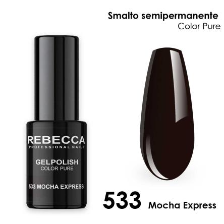 Rebecca gel polish soak off color pure 5 ml smalto semipermanente n.533